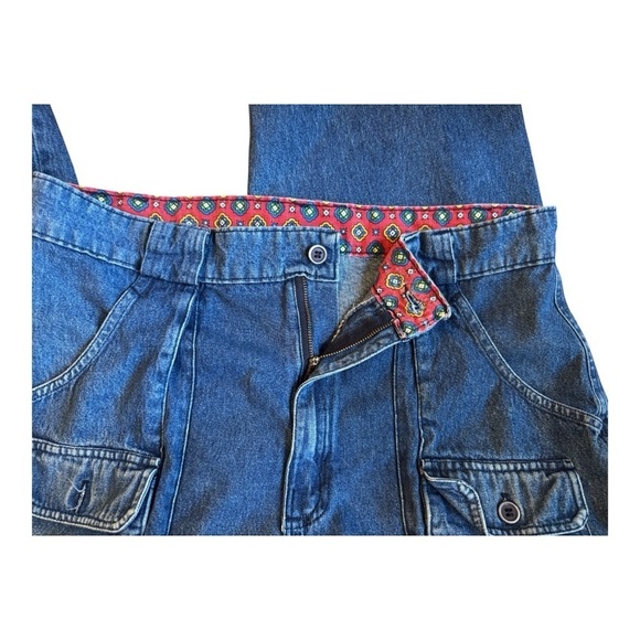 Vintage OshKosh High Rise Utility Jeans Straight Leg Workwear Denim 34 X 29 - Picture 10 of 14